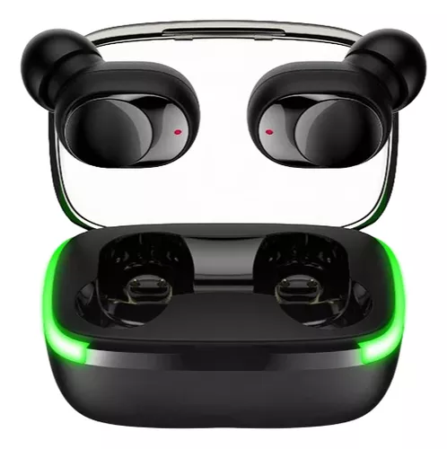 Auriculares Y60 - Inalámbricos Bluetooth 1 Auriculares Inalámbricos Y60 TWS Bluetooth 5.1 con Estuche de Carga y Luces LED – Negro