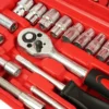 Set de Herramientas Llave Tubo 46 Piezas con Estuche – Encastre 1/4"