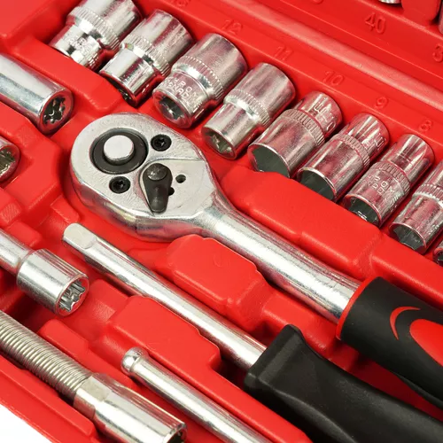 Set de Herramientas Llave Tubo 46 Piezas con Estuche – Encastre 1/4"