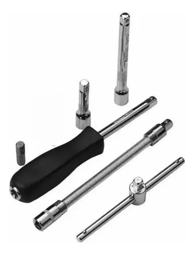 Set de Herramientas Llave Tubo 46 Piezas con Estuche – Encastre 1/4"