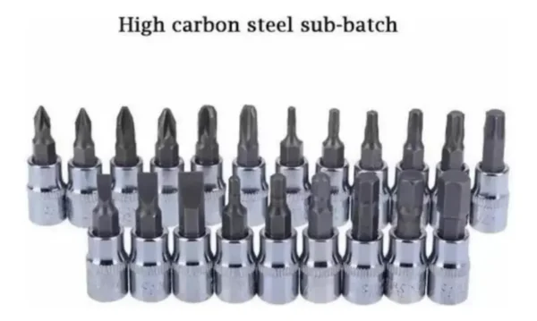 Set de Herramientas Llave Tubo 46 Piezas con Estuche – Encastre 1/4"